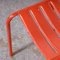 French Red Metal T2 Outdoor Chairs attributed to Tolix, 1950s, Set of 8 8