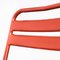 French Red Metal T2 Outdoor Chairs attributed to Tolix, 1950s, Set of 8 7