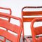 French Red Metal T2 Outdoor Chairs attributed to Tolix, 1950s, Set of 8, Image 5