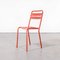 Französische Rote T2 Metall Stühle, 1950er, 8er Set 2