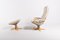 Vintage Danish Lounge Chair with Ottoman from Berg Furniture, Set of 2, Image 2