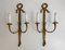 Louis XVI Style Bronze Candleholder Sconces, 1940s, Set of 2 1