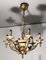 Lacquered Metal and Brass chandelier, 1940s, Image 11