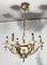 Lacquered Metal and Brass chandelier, 1940s 12