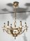 Lacquered Metal and Brass chandelier, 1940s, Image 12