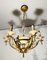 Lacquered Metal and Brass chandelier, 1940s 3