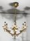 Lacquered Metal and Brass chandelier, 1940s 10