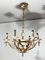 Lacquered Metal and Brass chandelier, 1940s 1
