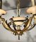 Lacquered Metal and Brass chandelier, 1940s 5