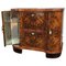 Italienischer Mid-Century Art Deco Barschrank aus Nussholz & Wurzelholz mit Spiegel, 1940er 9