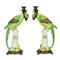Parrot Candlesticks in Porcelain with Bronze, Set of 2 5