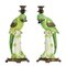 Bougeoirs Perroquet en Porcelaine avec Bronze, Set de 2 1