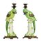 Parrot Candlesticks in Porcelain with Bronze, Set of 2 1