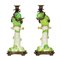 Parrot Candlesticks in Porcelain with Bronze, Set of 2, Image 2