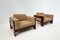 Bastiano Livingroom Set attributed to Tobia Scarpa for Gavina in Wood and Leather, Italy, 1960, Set of 3 12