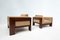 Bastiano Livingroom Set attributed to Tobia Scarpa for Gavina in Wood and Leather, Italy, 1960, Set of 3 2