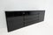 Schwarzes Mid-Century Modern Sideboard mit Ledergriffen, 1960er 9