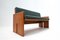 Mid-Century Modern Sofa aus Holz & grünem Samt, Italien, 1960er 3