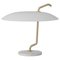 Model 537 Lamp with Brass Structure and White Reflector by Gino Sarfatti for Astep 1