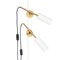 Stav Two Arms Floor Lamp in White Brass by Johan Carpner for Konsthantverk 2