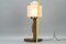 Lampada da tavolo Art Déco in legno e vetro smerigliato con picchio, anni '30, Immagine 15