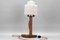 Art Deco Wooden and Frosted Glass Table Lamp with a Woodpecker, 1930s, Image 12