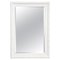 Espejo italiano moderno grande rectangular con marco de madera blanca, años 90, Imagen 1