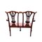 Banc Chippendale Vintage en Acajou, 1930s 4