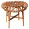 Ottomane ou Tabouret Mid-Century en Rotin et Bambou, Italie, 1960s 1