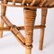 Poggiapiedi o sgabello Mid-Century in vimini e bambù, Italia, anni '60, Immagine 7