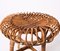 Mid-Century Italian Rattan & Bamboo Ottoman or Stool attributed to Franco Albini, 1960s 5