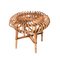 Mid-Century Italian Rattan & Bamboo Ottoman or Stool attributed to Franco Albini, 1960s 2