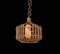 Lampe à Suspension Arrondie Style Riviera Mid-Century en Bambou et Rotin, 1960s 17