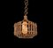 Mid-Century French Riviera Style Bambo & Rattan Rounded Pendant Lamp, 1960s 17