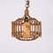 Mid-Century French Riviera Style Bambo & Rattan Rounded Pendant Lamp, 1960s, Image 14