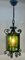 Arts & Crafts Forget and Colored Glass Pendant Lobby Lamp, 1930s, Image 5