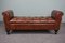 Vintage Chesterfield Leather Bench 1