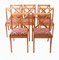 Sillas de comedor Mid-Century modernas de madera satinada, años 50. Juego de 8, Imagen 1