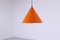 Lampada a sospensione Biljart arancione di Arne Jacobsen per Louis Poulsen, anni '60, Immagine 7