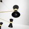 Lámpara colgante italiana Mid-Century de latón negro, años 50, Imagen 5