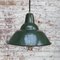 Lampada a sospensione vintage industriale verde, Immagine 4