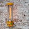 Lampada a sospensione vintage industriale in vetro giallo, Immagine 5