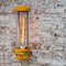 Vintage Industrial Yellow & Clear Glass Tube Pendant Light, Image 5