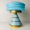 Vintage Blue Table Lamp, Italy, 1980s 8