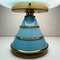 Vintage Blue Table Lamp, Italy, 1980s, Image 3