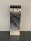 Patinated Silver Leaf Pedestal with Black Lacquered Engraved Lines 2