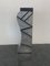 Patinated Silver Leaf Pedestal with Black Lacquered Engraved Lines, Image 11