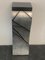 Patinated Silver Leaf Pedestal with Black Lacquered Engraved Lines 1