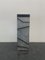 Patinated Silver Leaf Pedestal with Black Lacquered Engraved Lines 10
