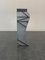 Patinated Silver Leaf Pedestal with Black Lacquered Engraved Lines, Image 7